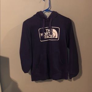 Purple north face hoodie